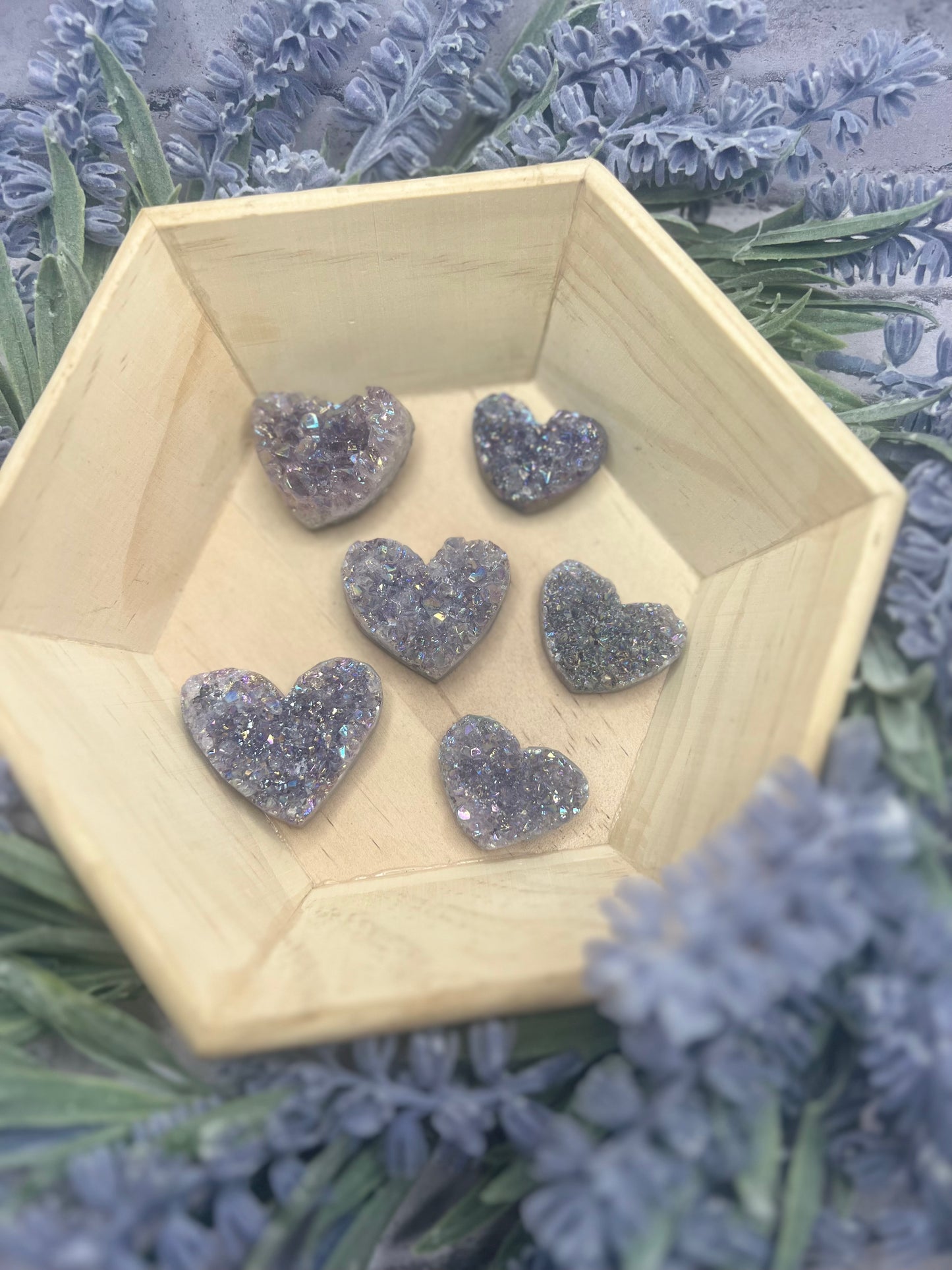 Aura Amethyst Hearts