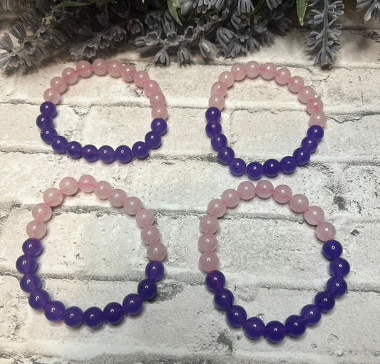 Rose Quartz & Amethyst Bracelets