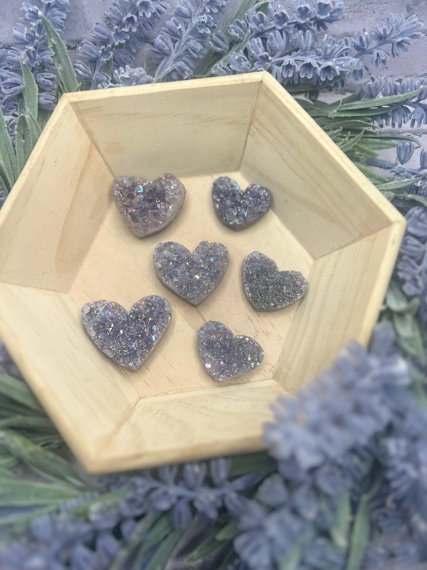 Aura Amethyst Hearts