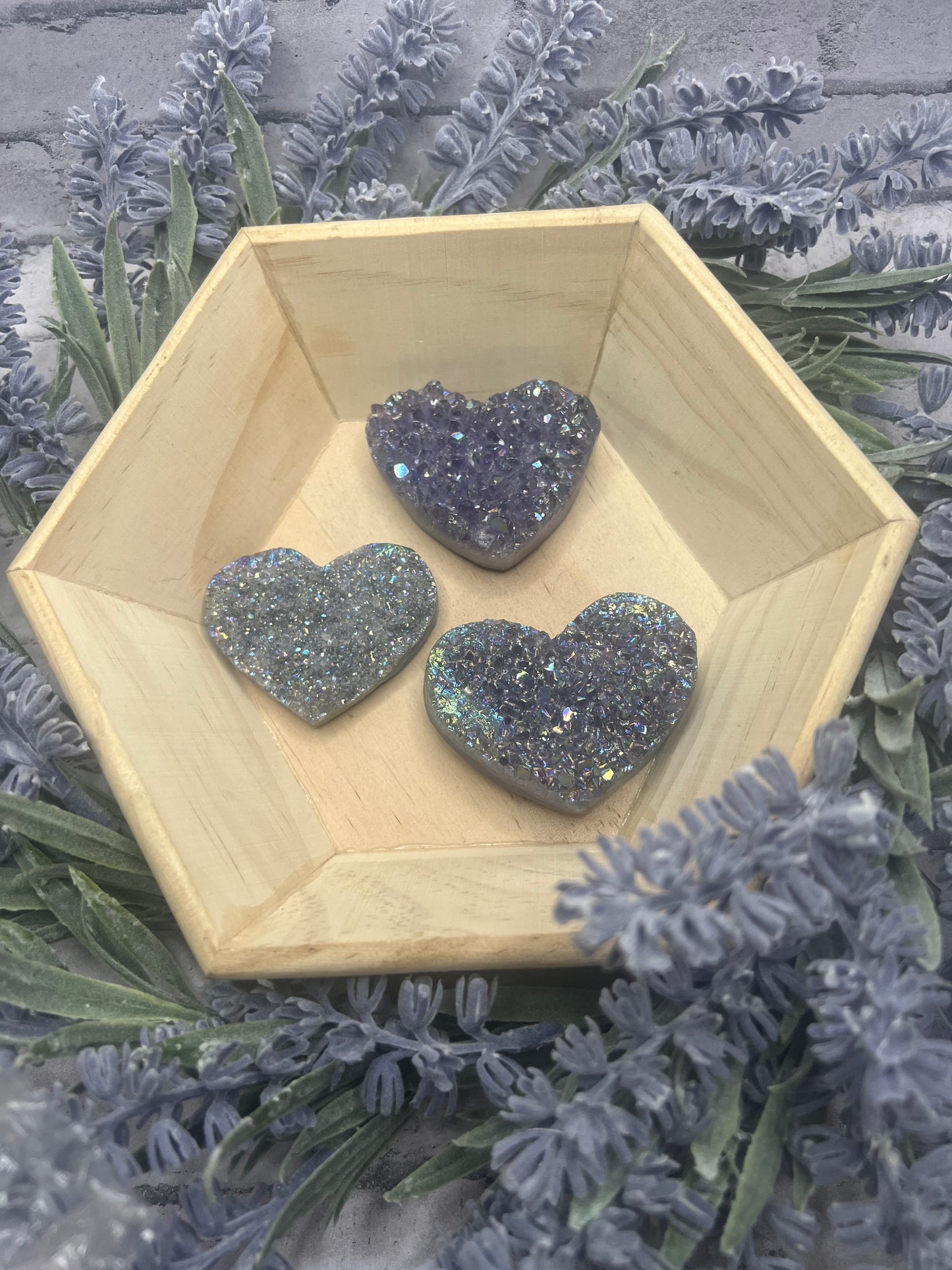 Aura Amethyst Hearts