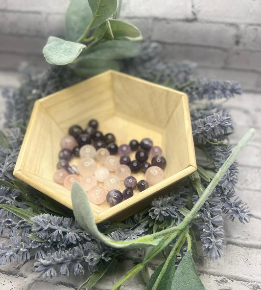 Small Amethyst & Rose Quartz Spheres