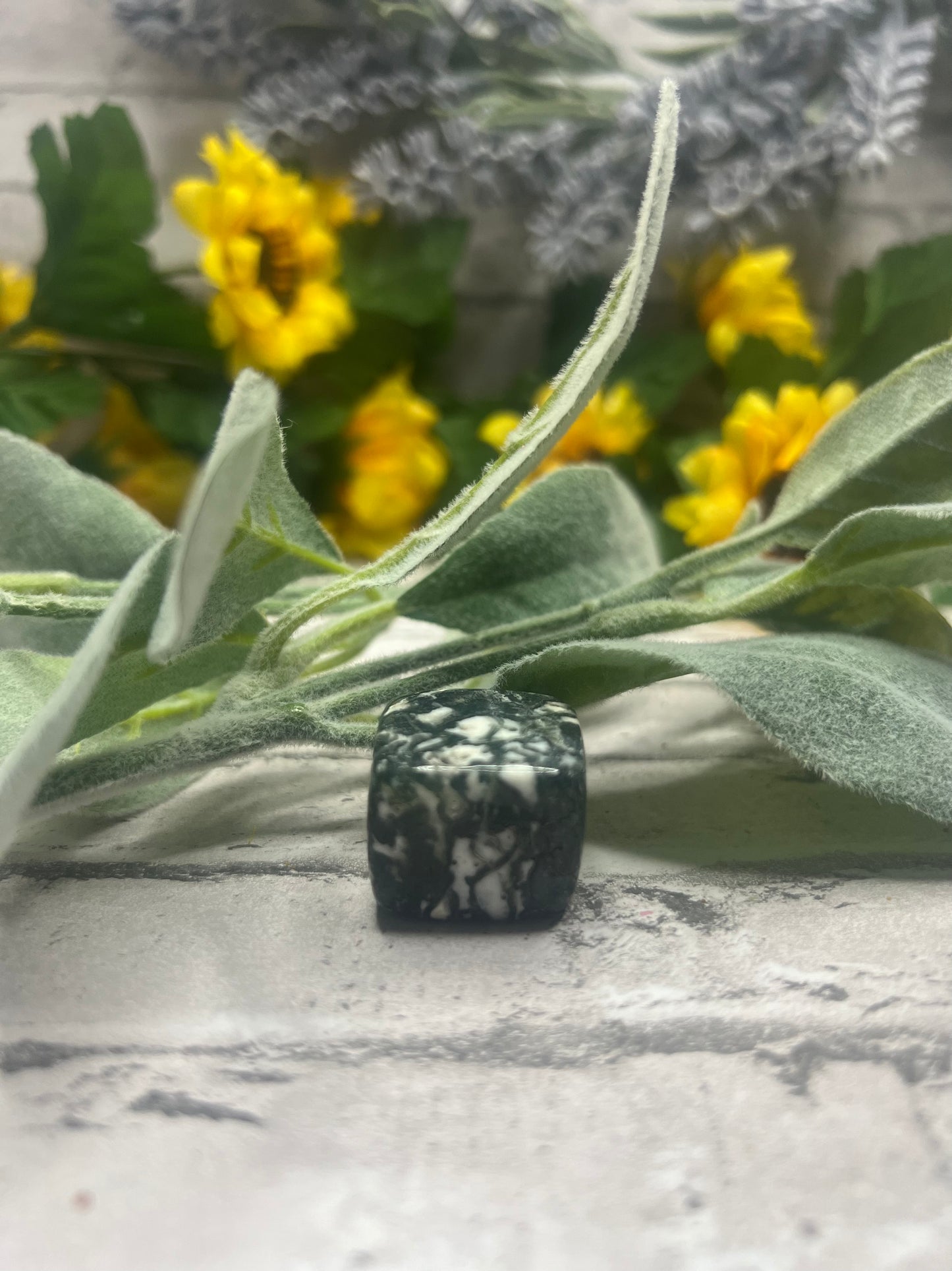 Moss Agate Cube