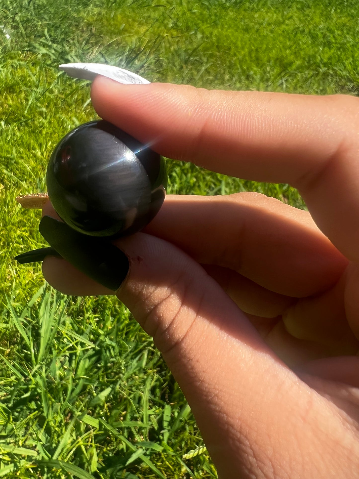 Rainbow Obsidian Spheres